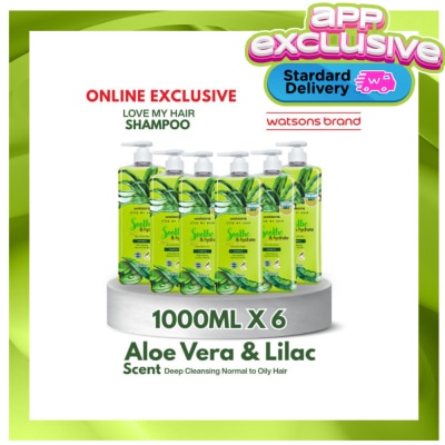 WATSONS WATSONS love my hair soothe & hydrated kertin booster aloe vera & lilac shampoo 6s 1L