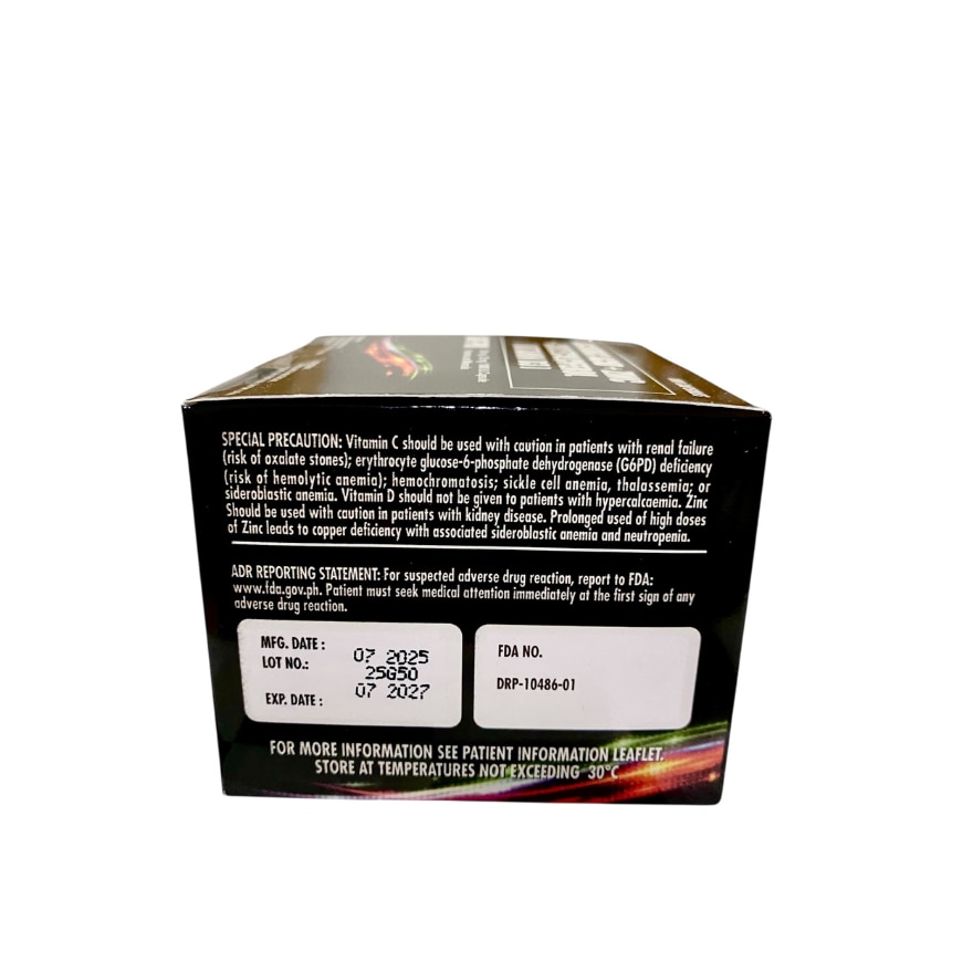 Ascorbic Acid + Zinc + Cholecalciferol (Vitamin D3) 1 Capsule (sold per piece)