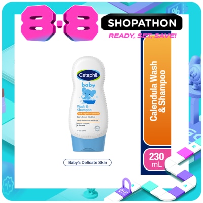 CETAPHIL - Baby Wash and Shampoo with Organic Calendula 230 ml image