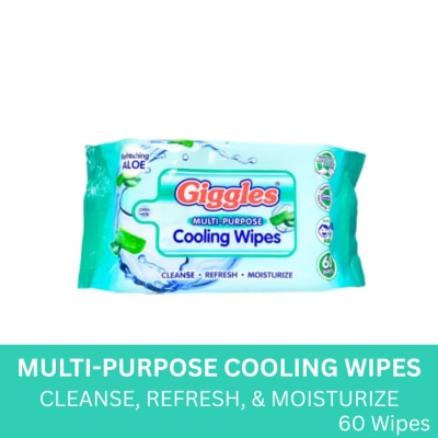 GIGGLES GIGGLES Multi-purpose Cooling Wipes Refreshing Aloe 60W