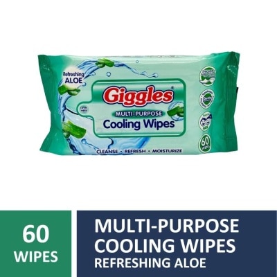 GIGGLES GIGGLES Multi-purpose Cooling Wipes Refreshing Aloe 60W