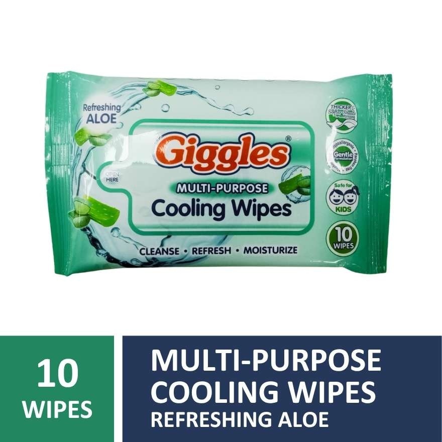 GIGGLES Multi-purpose Cooling Wipes Refreshing Aloe 10W