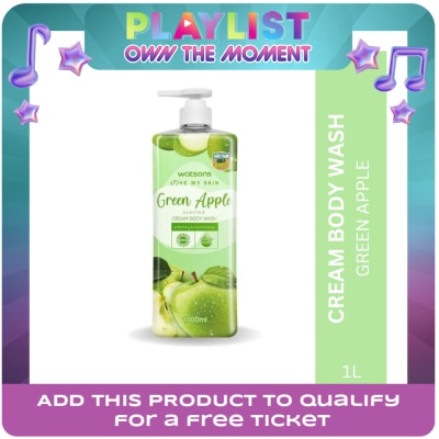 WATSONS - WATSONS LOVE MY SKIN Green Apple Scented Cream Body Wash 1000ml