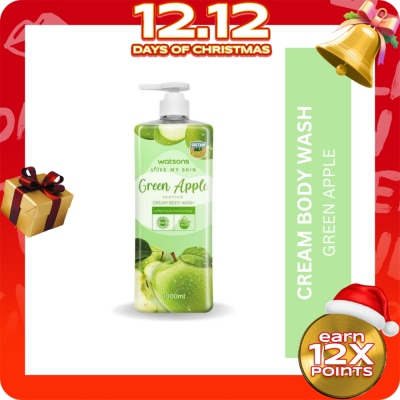 WATSONS WATSONS LOVE MY SKIN Green Apple Scented Cream Body Wash 1000ml
