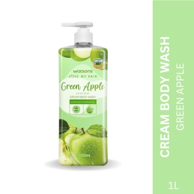 WATSONS WATSONS LOVE MY SKIN Green Apple Scented Cream Body Wash 1000ml