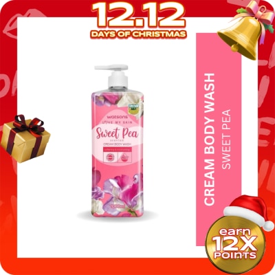 WATSONS WATSONS LOVE MY SKIN Sweet Pea Scented Cream Body Wash 1000ml