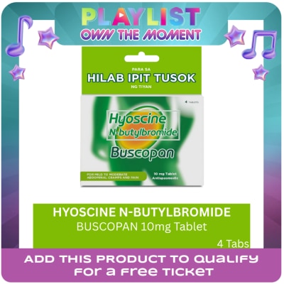 BUSCOPAN - Hyoscine + N-butylbromide 10mg 4 Tablets