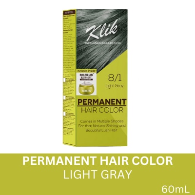 KLIK Permanent Hair Color Cream 60ml - 8.10 Light Gray