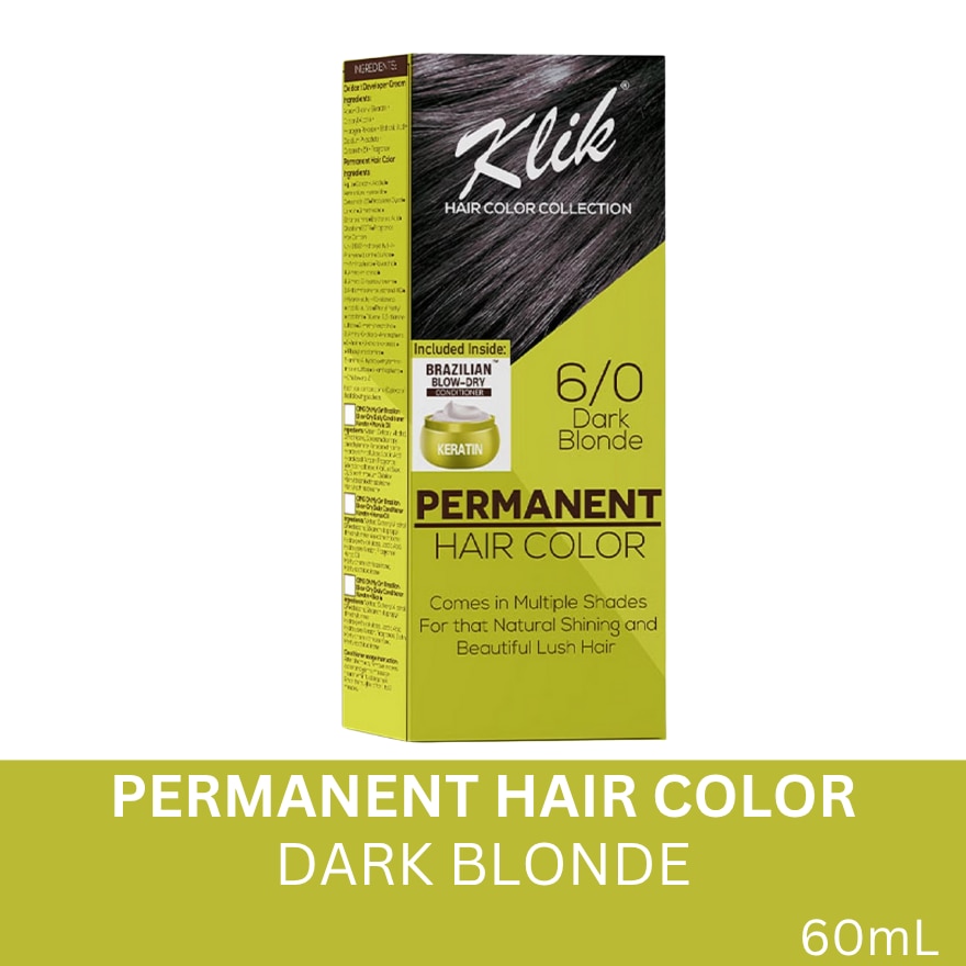 Permanent Hair Color Cream 60ml - 6.00 Dark Blonde
