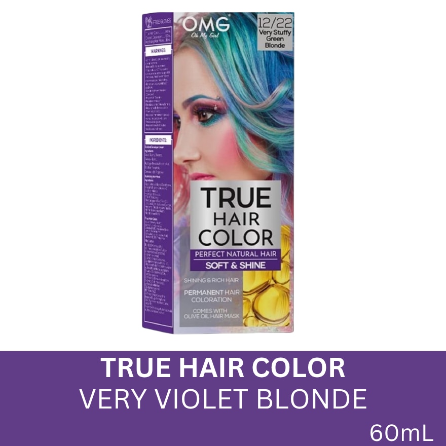 True Hair Color 60ml - 12.22 Very Stuffy Green Blonde