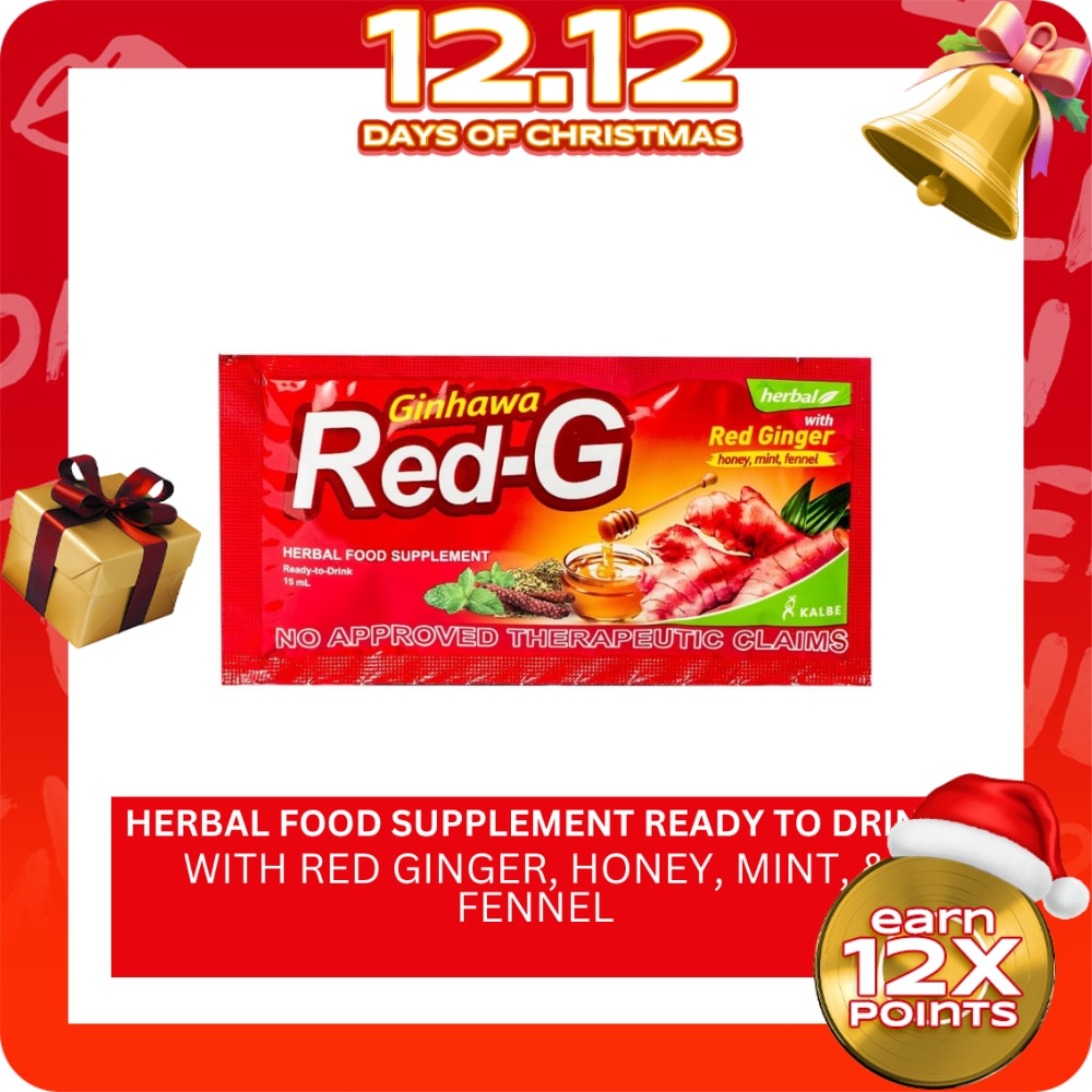GINHAWA RED G Herbal Food Supplement Ready to Drink 15mL