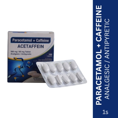 ACETAFFEIN Paracetamol + Caffeine 500mg/65mg 1s (sold per piece)