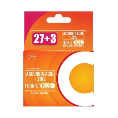 FERN C Plus Ascorbic Acid + Zinc 27+3 Capsules