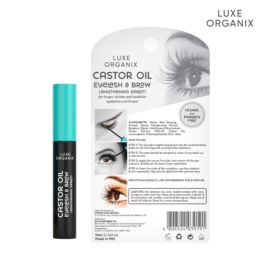 Castor Oil Dual Tip Eyelash & Brow Growth Serum 12ml