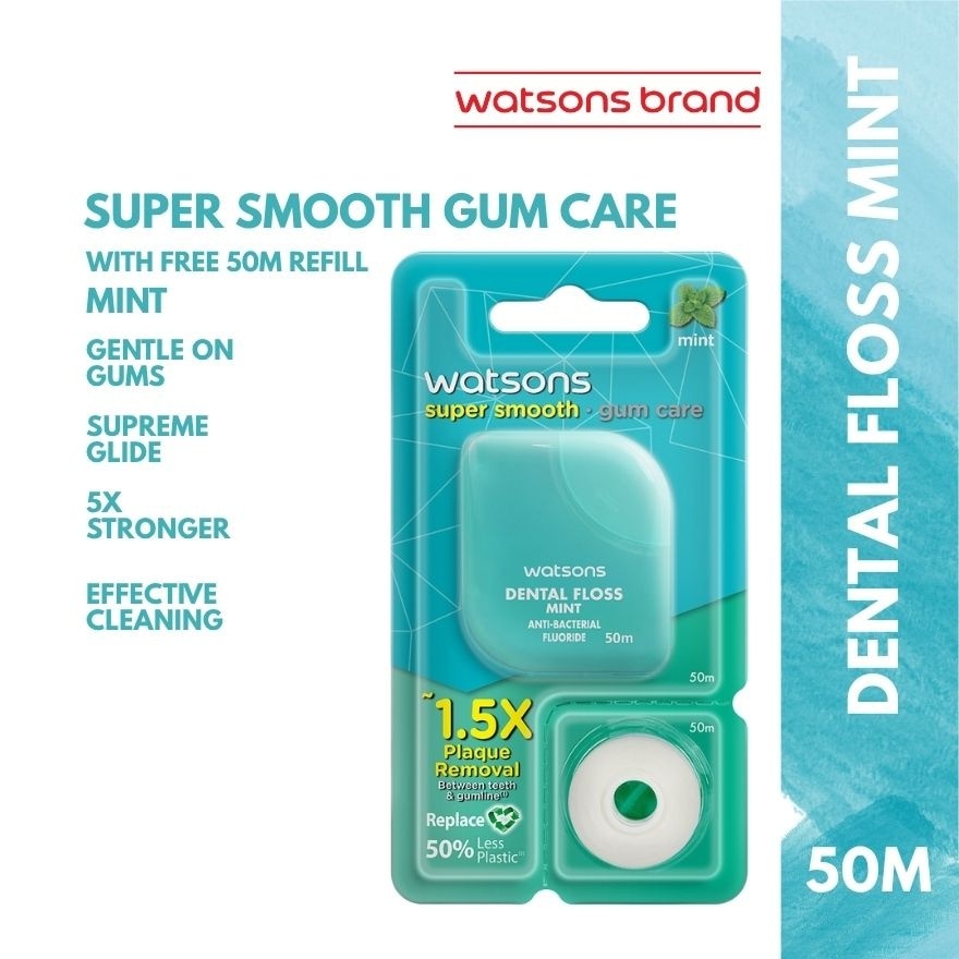 WATSONS Love My Smile Dental Floss Shred Resistant Refill 62% Less Plastic