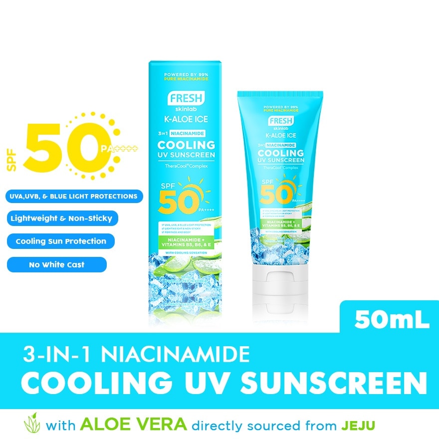 FRESH Skinlab Jeju Aloe Ice 3 in 1 Niacinamide Cooling UV Sunscreen 50ml