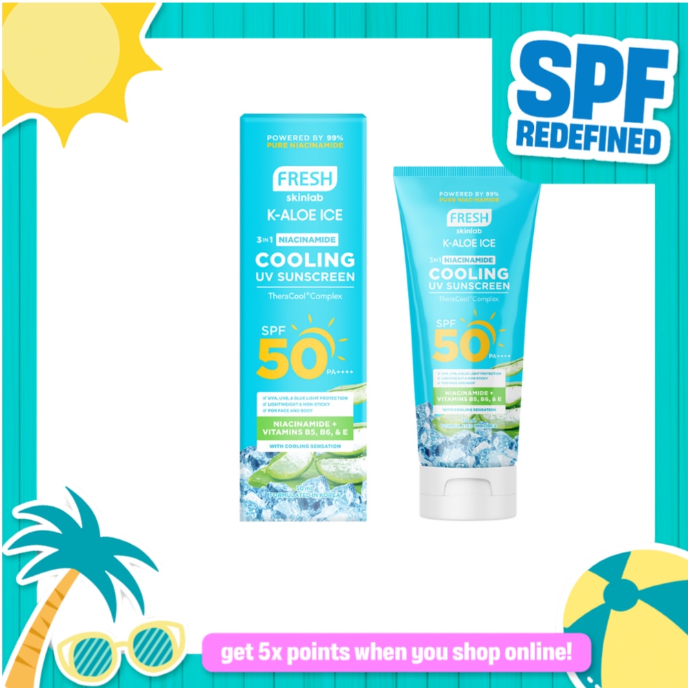 FRESH Skinlab Jeju Aloe Ice 3 in 1 Niacinamide Cooling UV Sunscreen 50ml