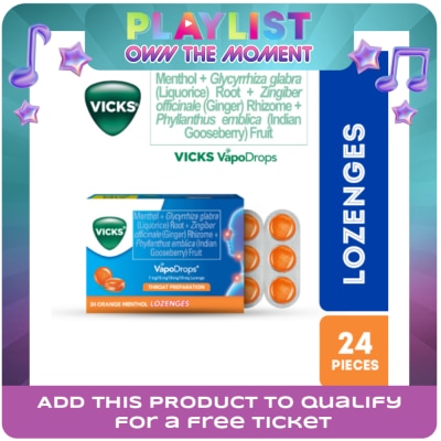 VICKS - VICKS VapoDrops Lozenges Orange Menthol 24s