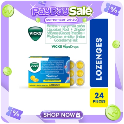 VICKS VICKS VapoDrops Lozenges Honey Lemon 24s image