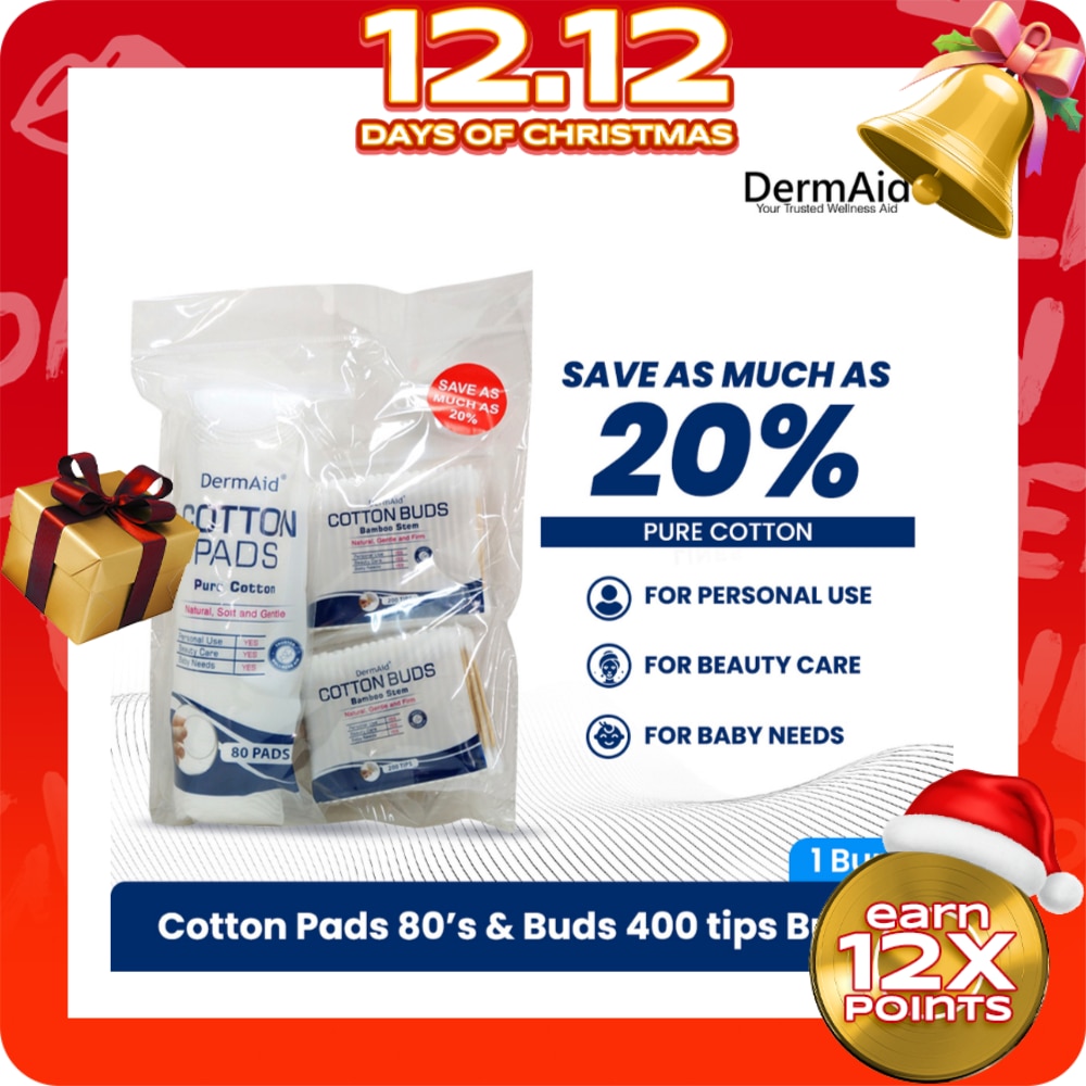 Cotton Pads 80's & Buds 400 tips Bundle