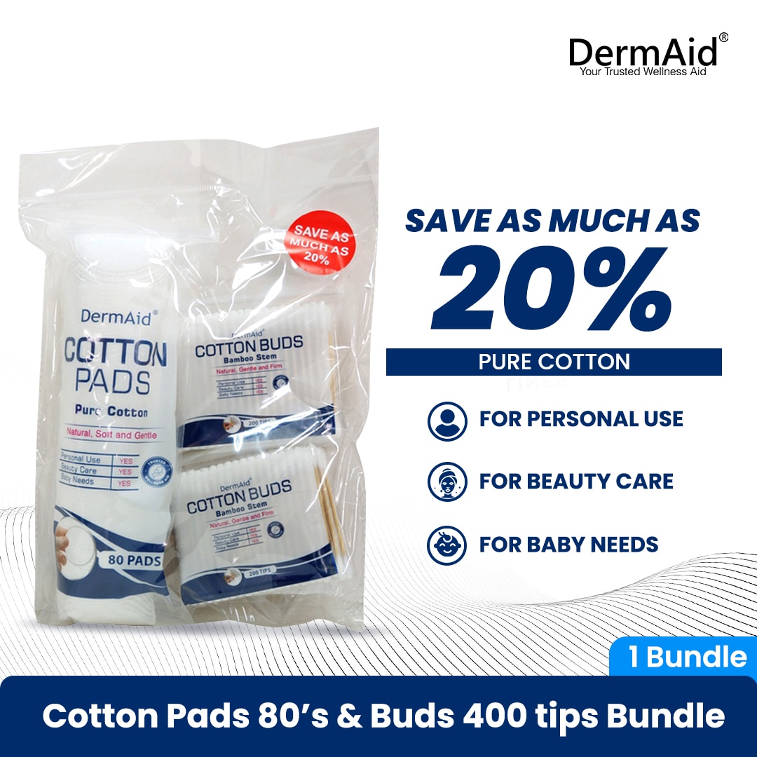 Cotton Pads 80's & Buds 400 tips Bundle