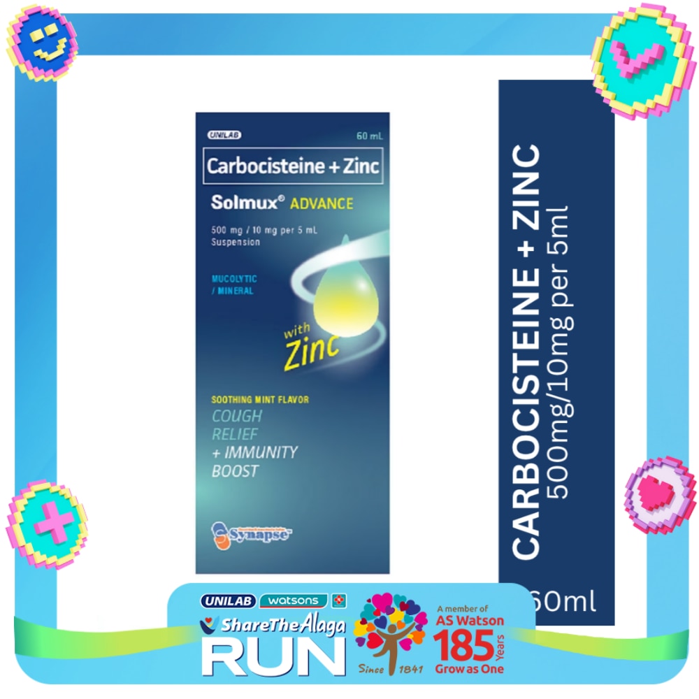 Advance Carbocisteine + Zinc 500 mg/ 10 mg 60ml Suspension