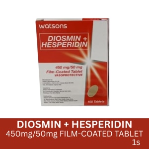 WATSONS Diosmin Hesperdn 450mg 50mg 1 Film Coated Tablet
