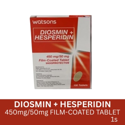 WATSONS GENERICS WATSONS Diosmin Hesperdn 450mg 50mg 1 Film Coated Tablet