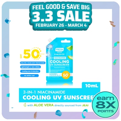 FRESH FRESH Skinlab Jeju Aloe Ice 3in1 Niacinamide Cooling UV Sunscreen 10mL