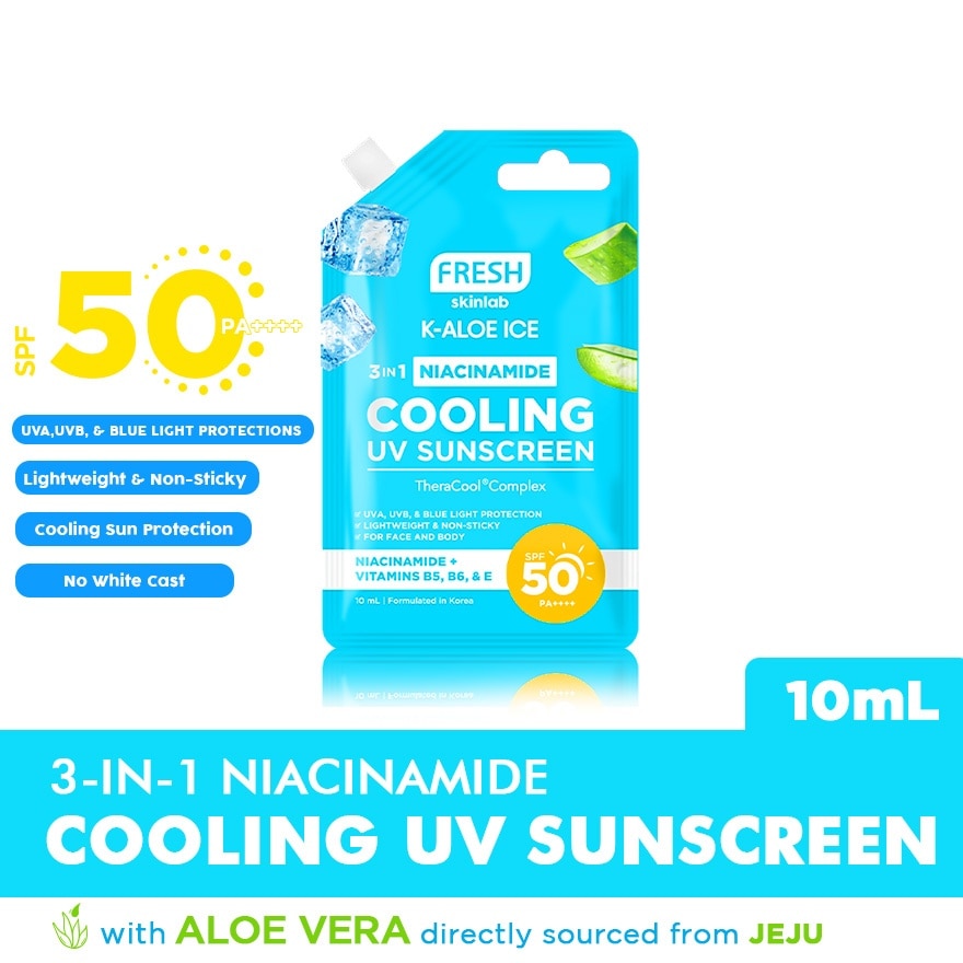 FRESH Skinlab Jeju Aloe Ice 3in1 Niacinamide Cooling UV Sunscreen 10mL