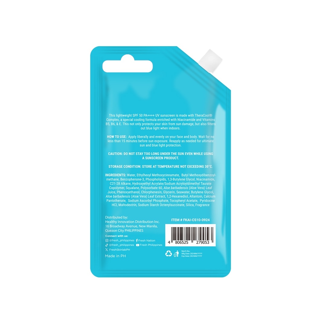 FRESH Skinlab Jeju Aloe Ice 3in1 Niacinamide Cooling UV Sunscreen 10mL