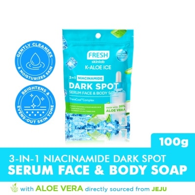 FRESH FRESH Skinlab Jeju Aloe Ice Niacinamide Dark Spot Serum Face & Body Soap 100g