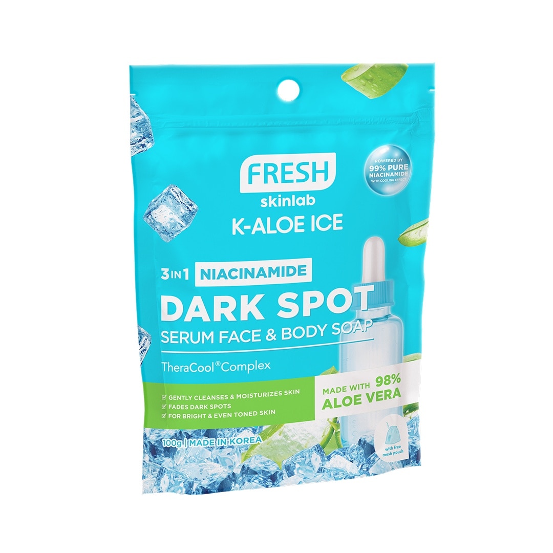 FRESH Skinlab Jeju Aloe Ice Niacinamide Dark Spot Serum Face & Body Soap 100g