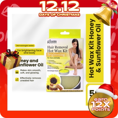 GLAMWORKS Hot Wax Kit Honey & Sunflower Oil 50g