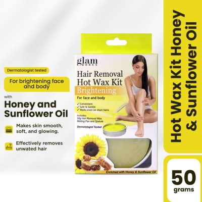 GLAMWORKS - Hot Wax Kit Honey & Sunflower Oil 50g