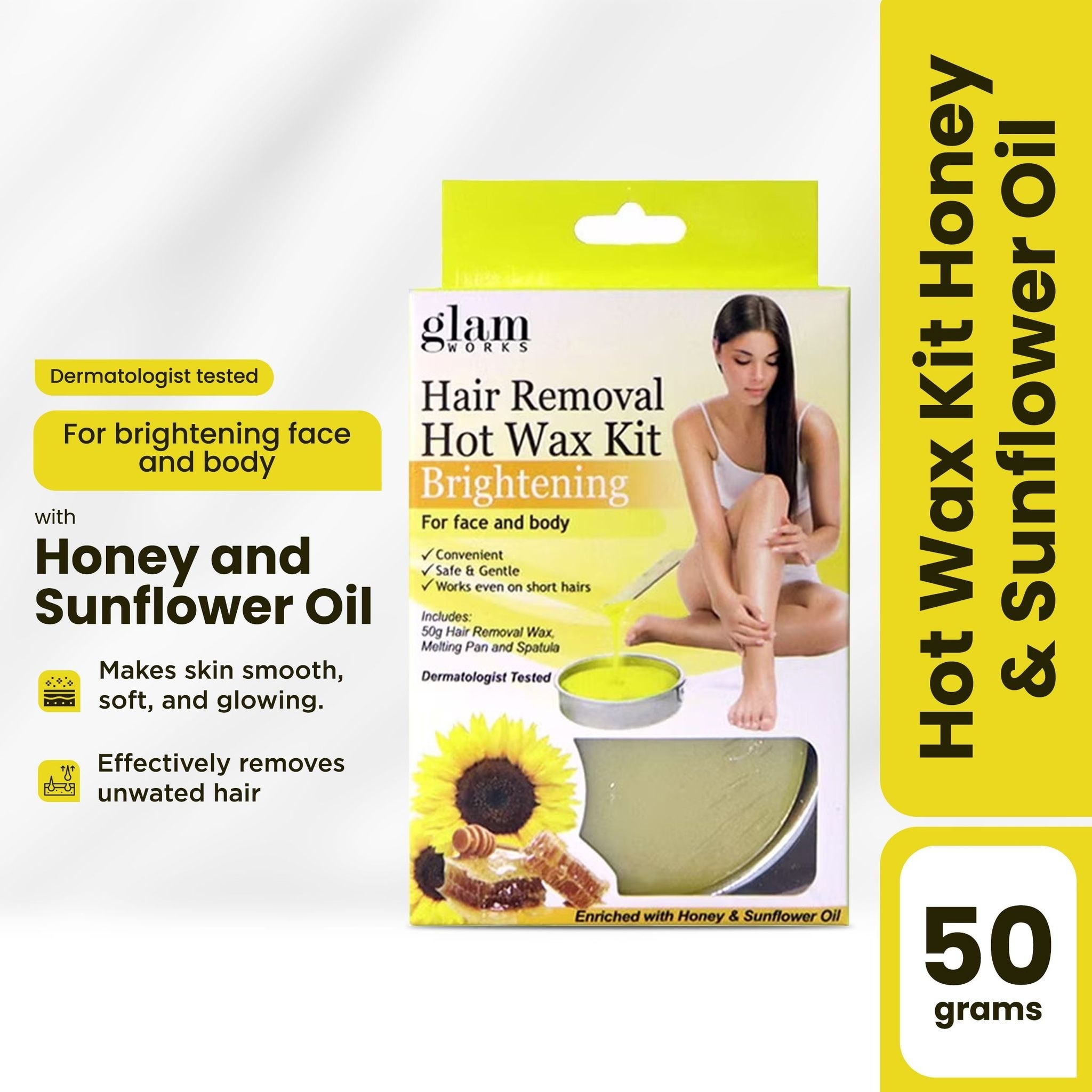 Hot Wax Kit Honey & Sunflower Oil 50g