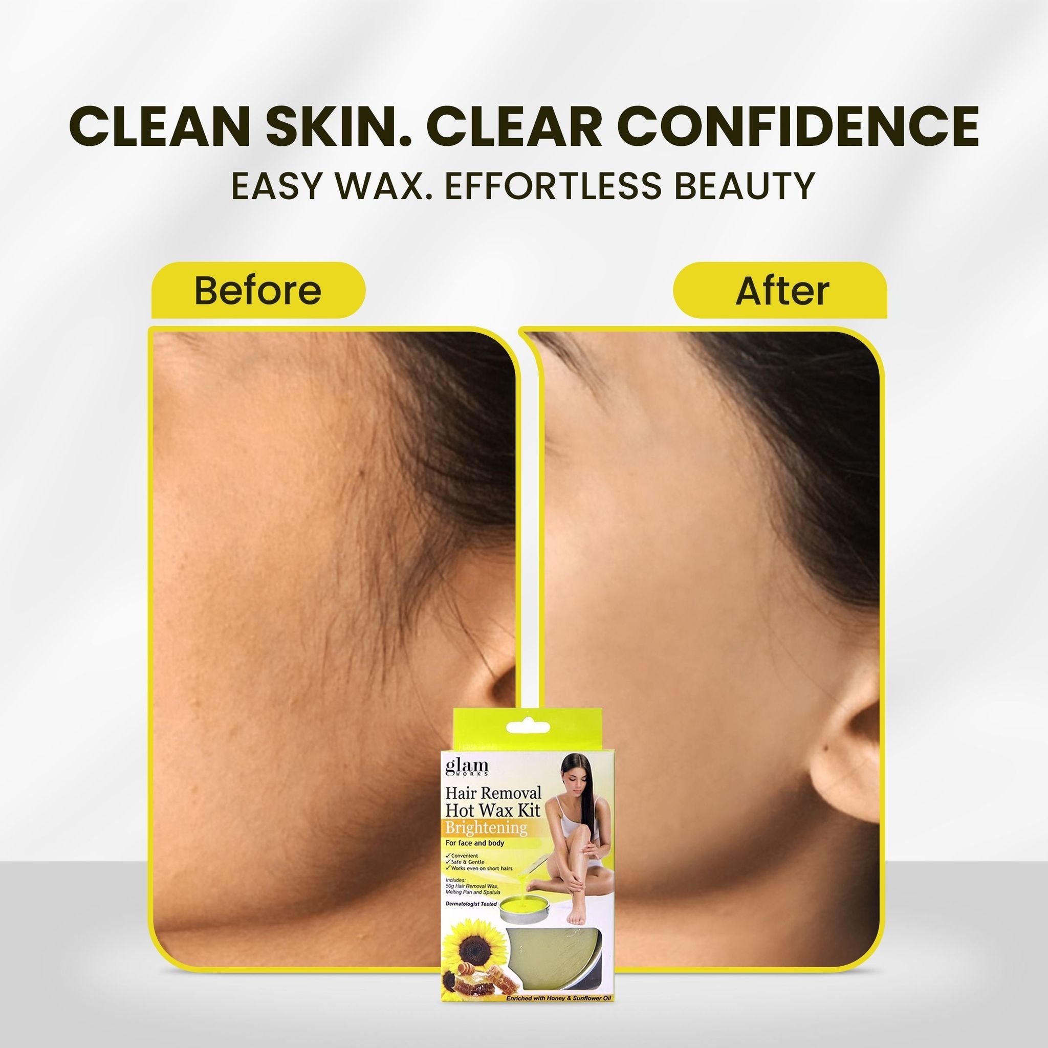 Hot Wax Kit Honey & Sunflower Oil 50g