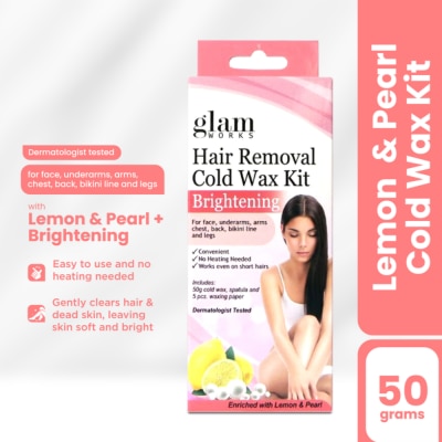 GLAMWORKS - Hair Removal Cold Wax Lemon & Pearl 50g