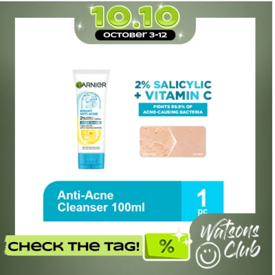 GARNIER GARNIER Bright Complete Anti Acne 3 in 1 Cleanser 100ml image
