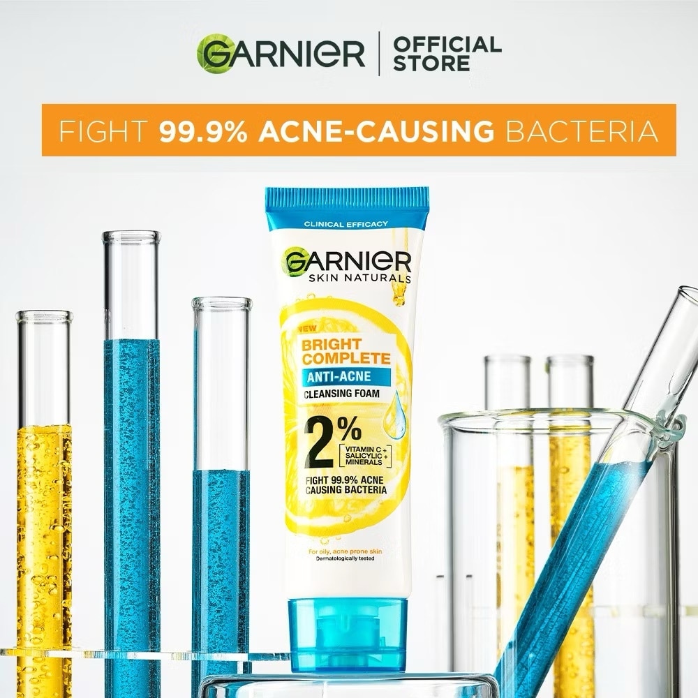 GARNIER Bright Complete Anti Acne 3 in 1 Cleanser 100ml image