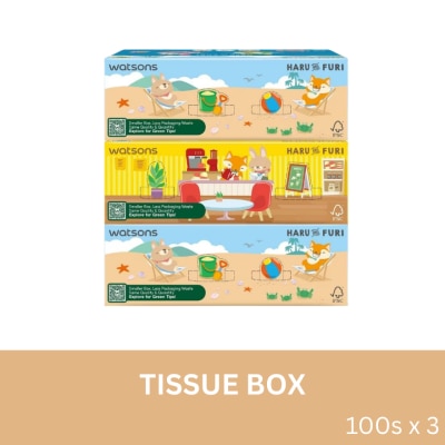 WATSONS WATSONS HARU N FURI Tissue Box 100pcs 3s