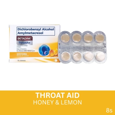 BETADINE BETADINE Throataid Honey & Lemon 8s