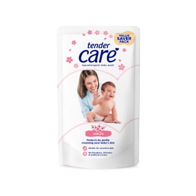 TENDER CARE Tender Care Sakura Hypo-Allergenic Baby Wash 600Ml Doy Pack