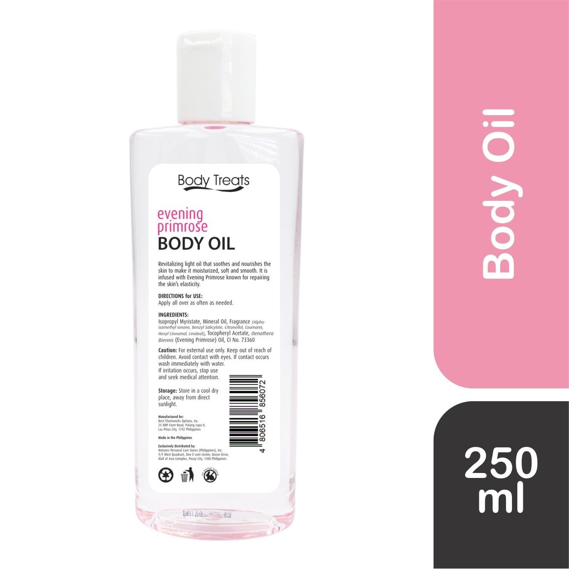 BODY TREATS Evening Primrose Body Oil 250ml