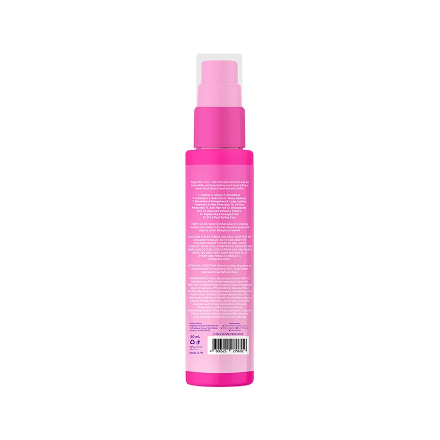 15 in 1 Hya+Keratin Floral Blossom UV Refresher Hair Styling Mist 50mL