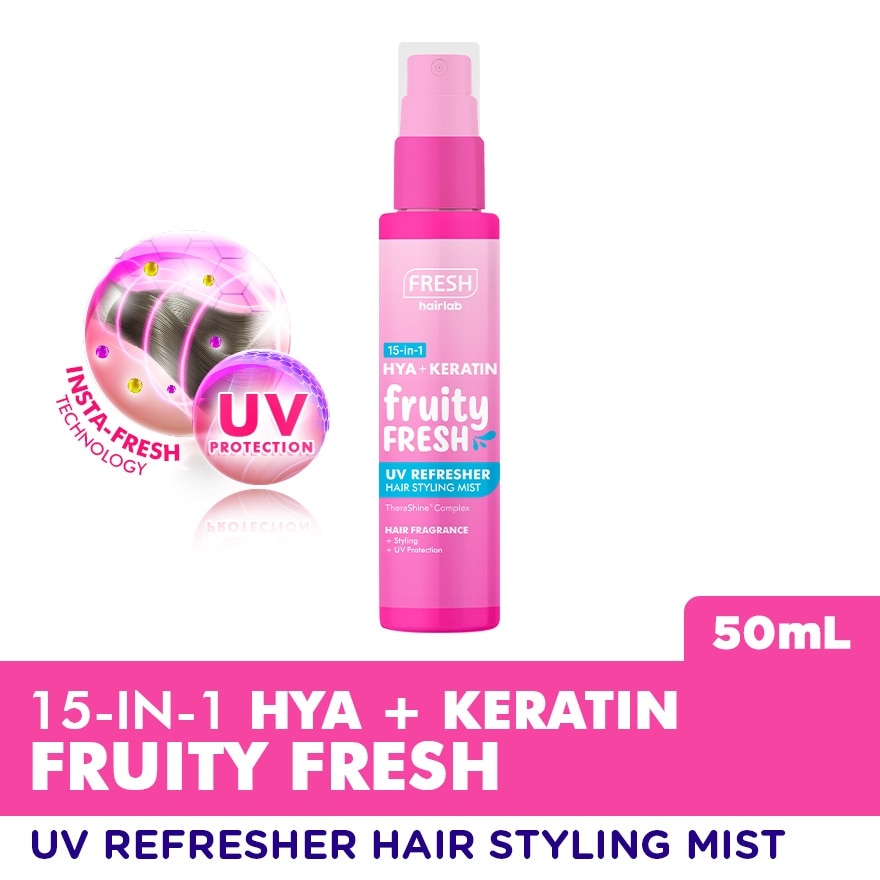 15 in 1 Hya+Keratin Fruity Fresh UV Refresher Hair Styling Mist 50mL