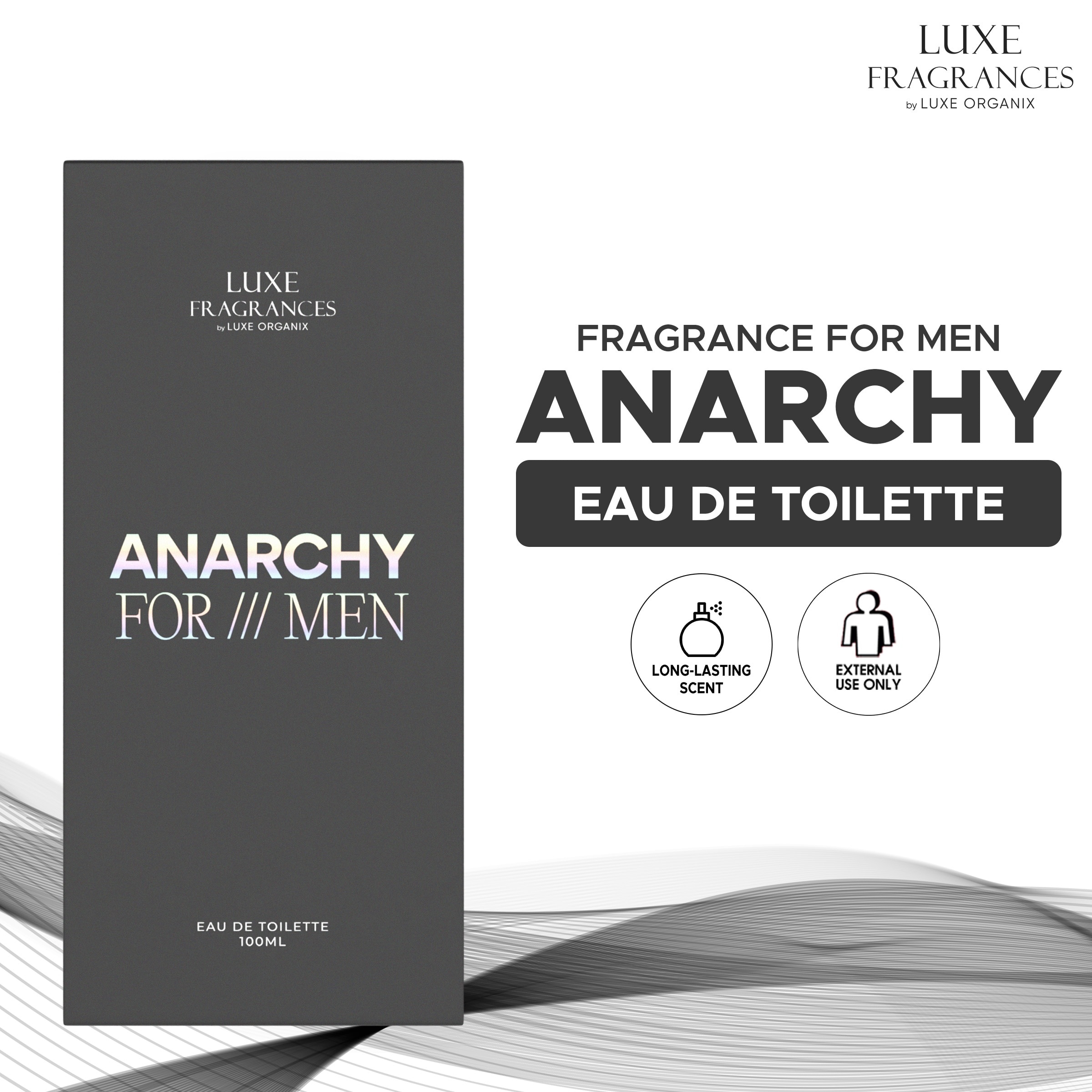 LUXE ORGANIX Fragrances Anarchy for Men Eau de Toilette 100ml