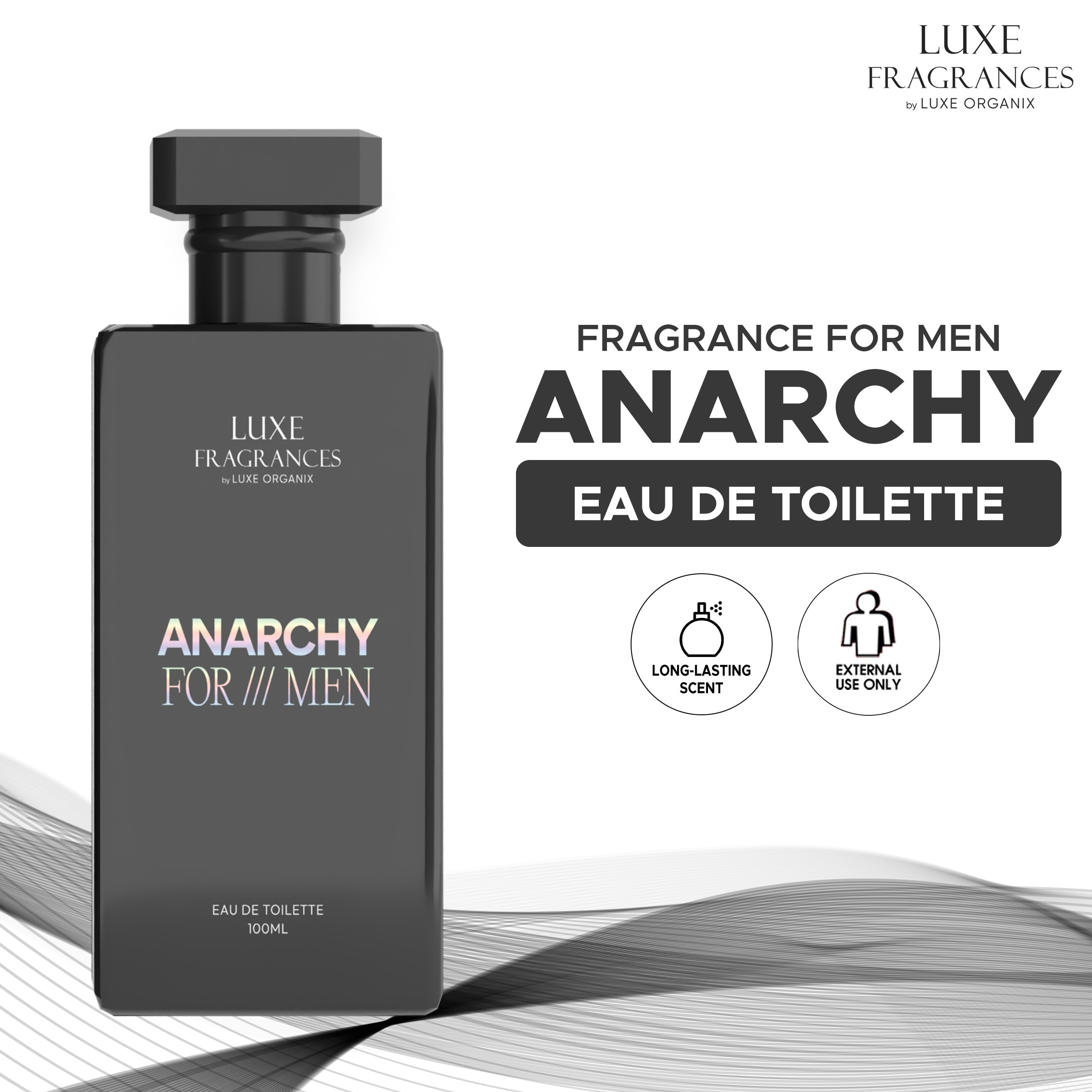 LUXE ORGANIX Fragrances Anarchy for Men Eau de Toilette 100ml