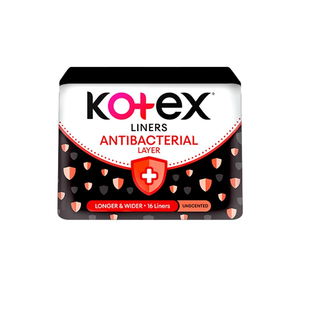 KOTEX Antibac Longer + Wider Antibac Liners 16s
