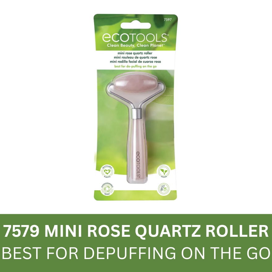 ECO TOOLS 7597 Mini Rose Quartz Roller